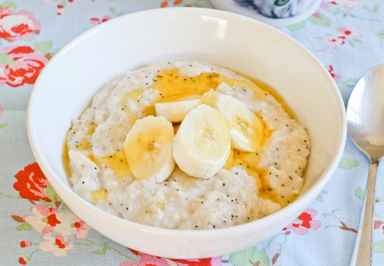Banana poppyseed and golden syrup porridge 2