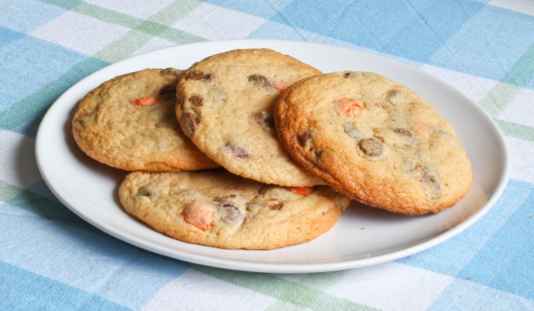Choc chip and reeses pieces cookies 2