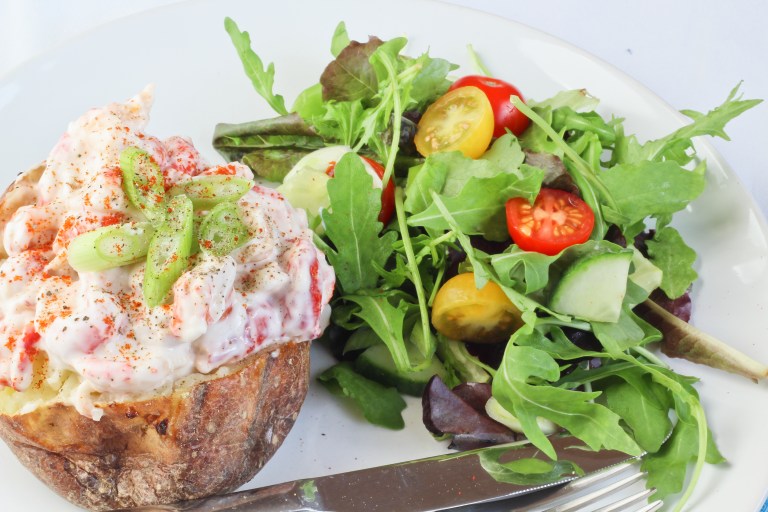 Crayfish jacket potato