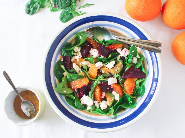 Beetroot orange and feta salad